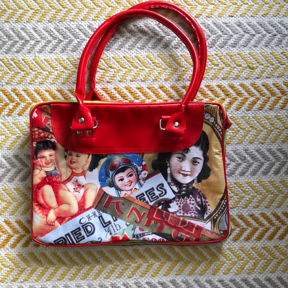 Vintage Chinese ads bag